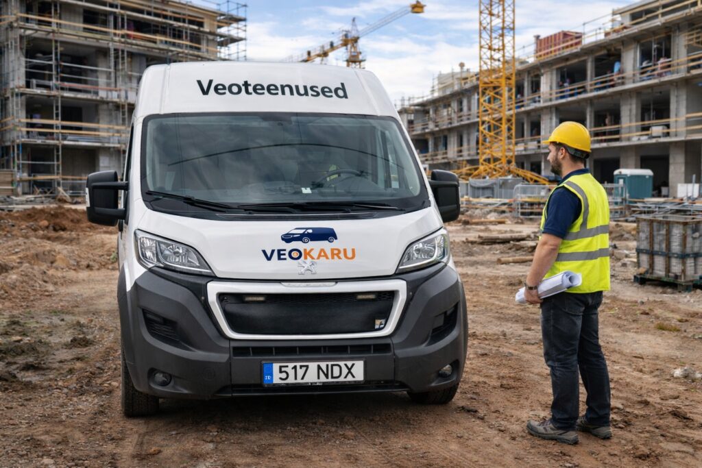 Veokaru ehitusmasinate vedu